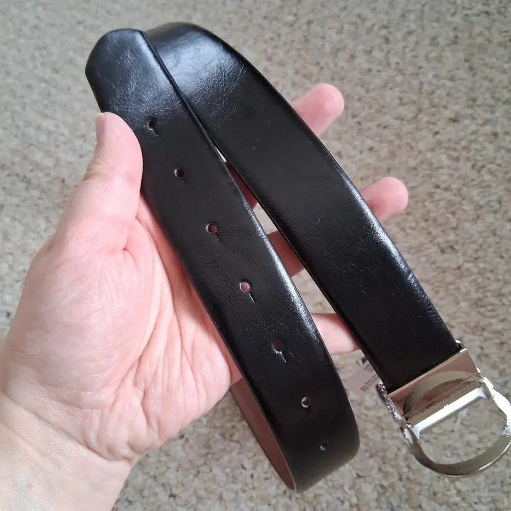 NWT Vince Camuto Faux Leather Belt Black Size Medium